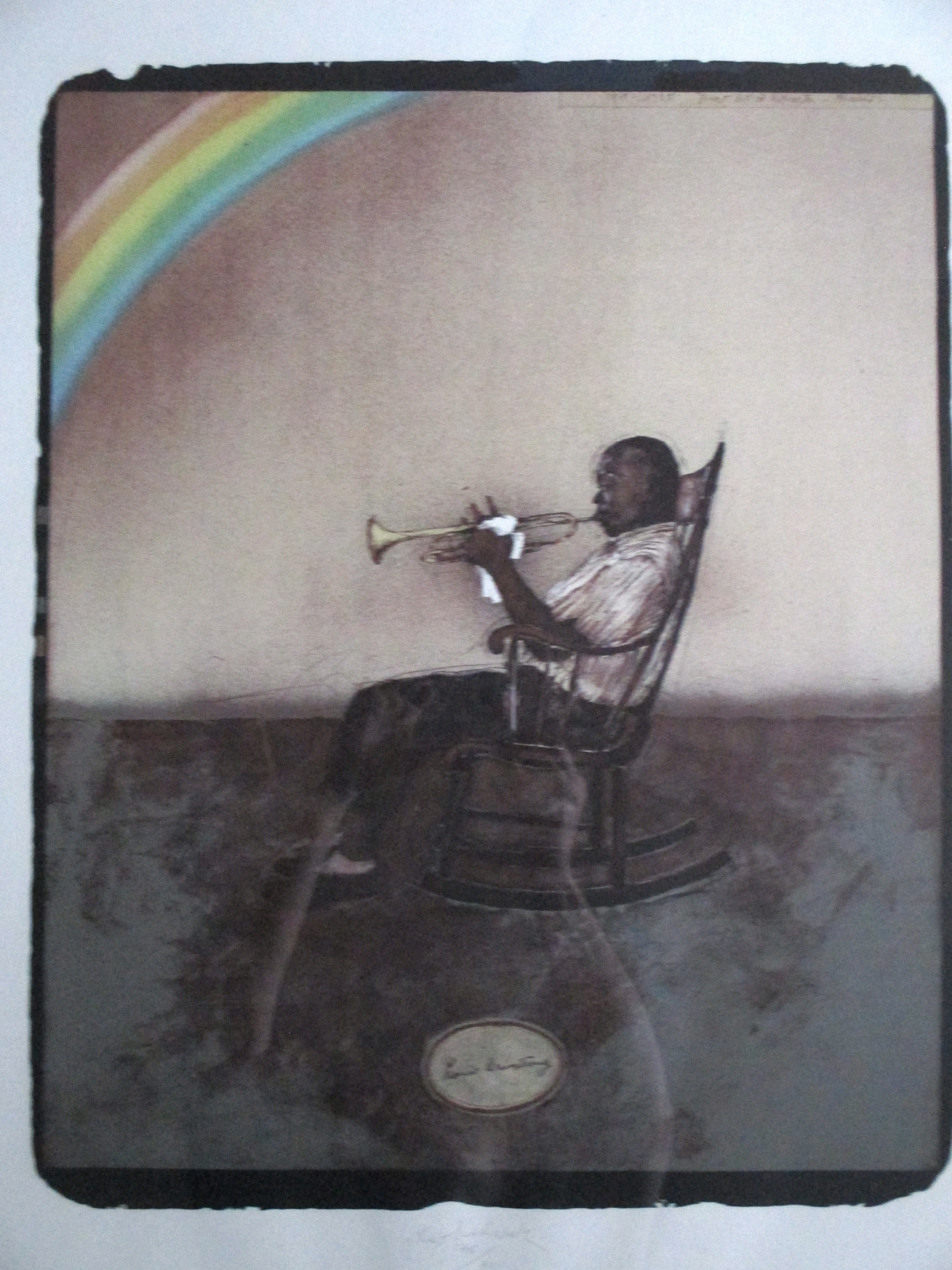 Vladimir Suchanek - Ingelijste zeefdruk Louis Armstrong verkocht voor € 40!