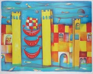 Buy Marianne Aulman - Litho, Atlantis IV - Ingelijst (Groot)? Bid from 1!