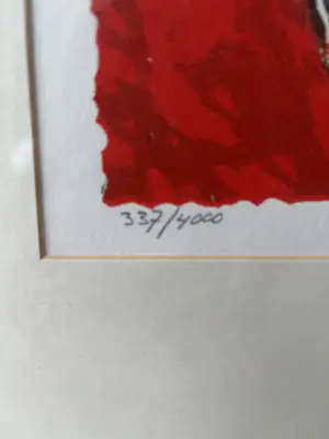 AcheterPeter Diem - zeefdruk 'Bonte koe' ingelijst? Enchérissez de 25!