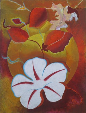 Jan van Delft - Zeefdruk, Morning glory I - Ingelijst kopen? Bied vanaf 1!