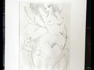 Fons Montens - Dame met de duif verkocht voor € 50!