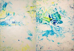 Dominik Smolik - Diptych Naples Yellow Red Light Impasto kopen? Bied vanaf 1!