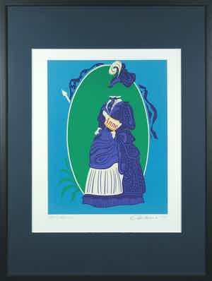 Robert Indiana - Litho, Anne uit Mother of us All - Ingelijst verkocht voor € 1!