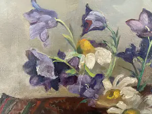 Pieter Arie Nijgh - Vaas met bloemen op tapijtje kopen? Bied vanaf 125!