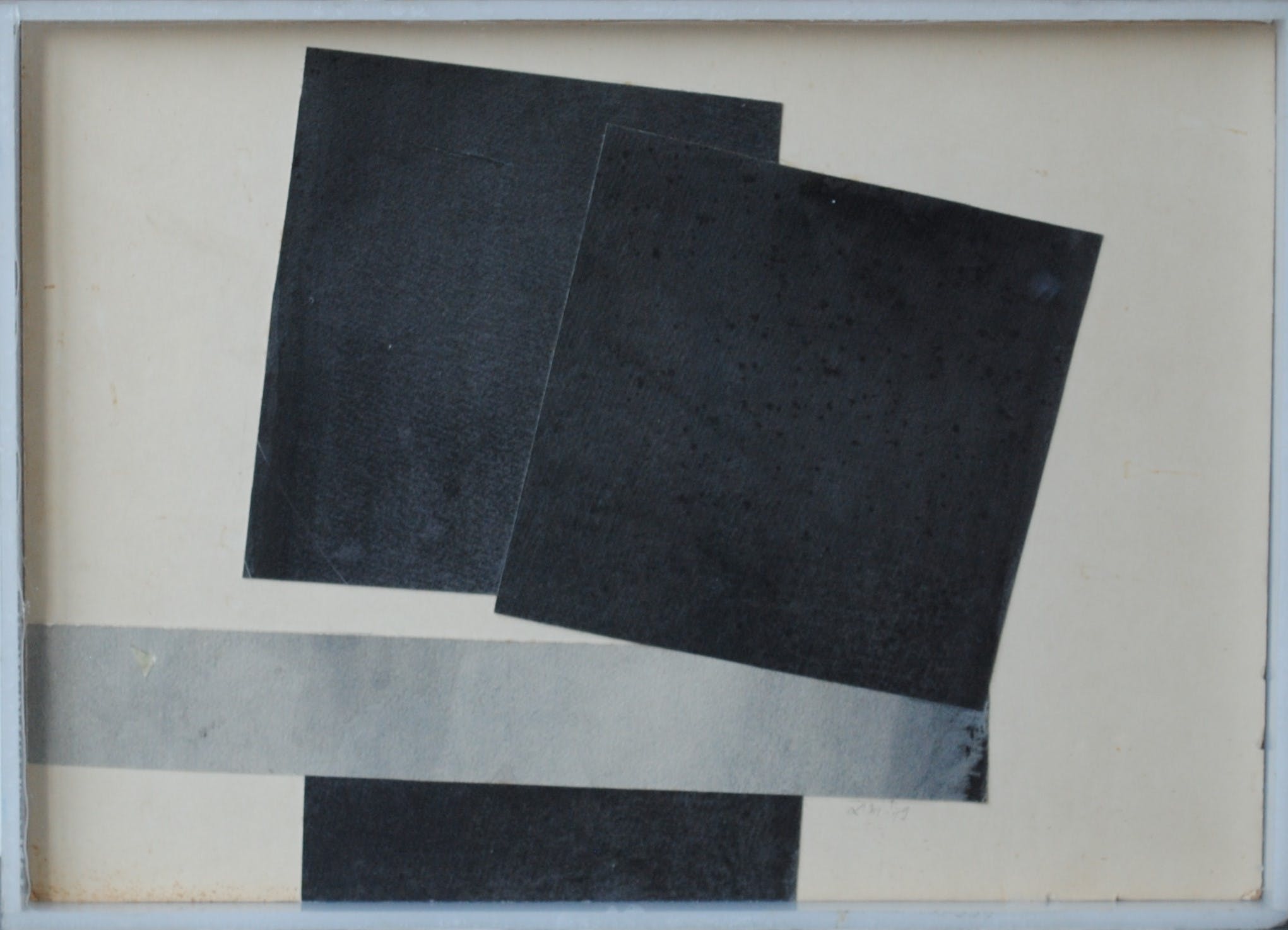 Lei Molin - Collage uit 1979 in originele plexiglas lijst verkocht voor € 350!