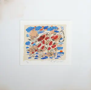 Kees Salentijn - Zeefdruk, Abstracte compositie kopen? Bied vanaf 1!