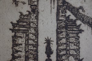 Jan Poortenaar - Ets - Tempelpoort Bali kopen? Bied vanaf 50!