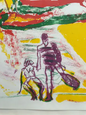 Pieter Defesche - Onder de Appelboom, gesigneerd en ingelijst kopen? Bied vanaf 75!