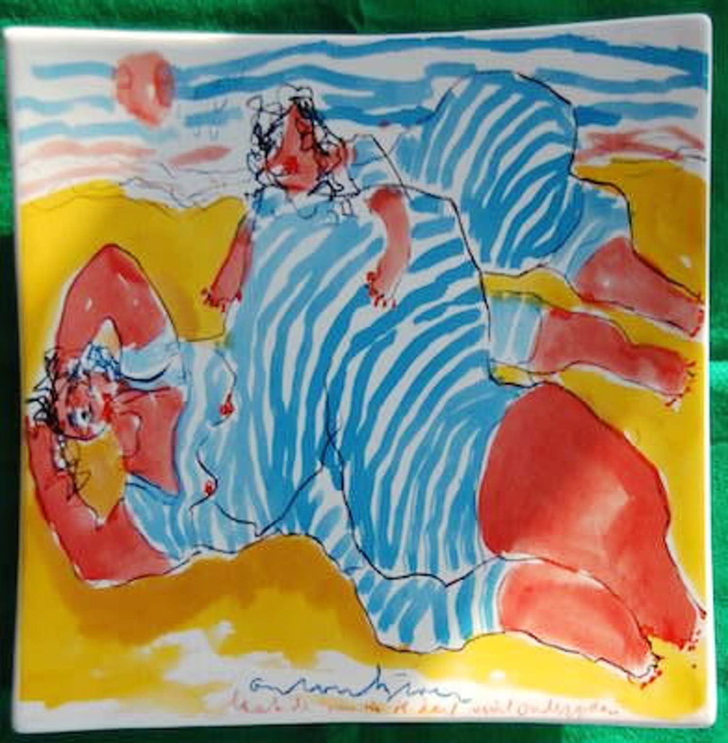 Anton Heyboer - Bord 'Laat de zon in je hart nooit ondergaan' kopen? Bied vanaf 75!