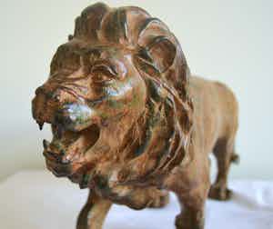 Pierre Chenet - Lion bronze - gesigneerd - ZWAAR verkocht voor € 375!