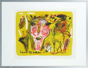 Dominique Chan - Zeefdruk, Lambada - Ingelijst kopen? Bied vanaf 1!