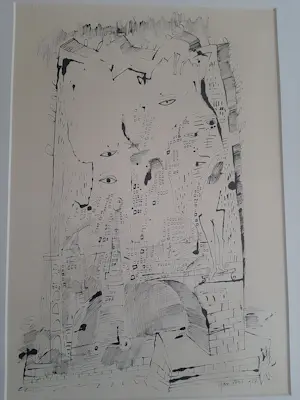 Jan Voets - Inkttekening, zonder titel kopen? Bied vanaf 40!