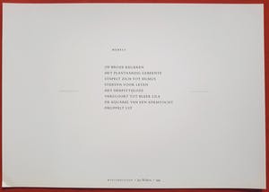 Jan Wolkers - Winterbeelden IX, ZEEFDRUK + FOTO + GEDICHT + GRATIS VERZENDING ! kopen? Bied vanaf 249!