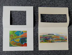 Buy Dirk Breed - Twee (2) expressionistische aquarellen "landschappen" 1x gesigneerd? Bid from 20!
