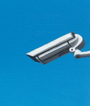 Gerard Boersma - Security Camera 42 (Stilleven van CCTV beveiligingscamera tegen blauwe lucht) kopen? Bied vanaf 75!