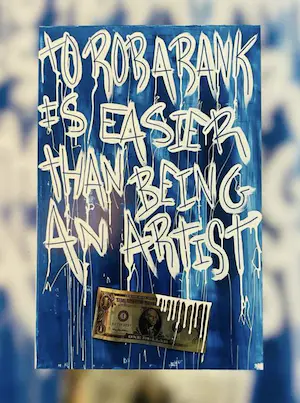 Karl Lagasse - To rob a bank 1 dollar Litho kopen? Bied vanaf 2000!