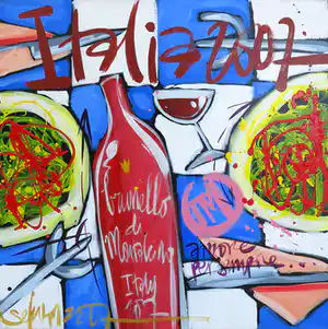 Selwyn Senatori - Acryl op doek, Italia 07 (Groot) verkocht voor € 500!