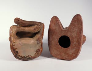 Niet of onleesbaar gesigneerd - Terracotta, Lot van twee sculpturen kopen? Bied vanaf 10!