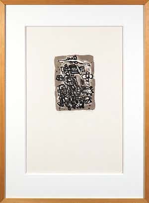 Corneille - Litho, Entre jour et nuit I - Ingelijst verkocht voor € 250!