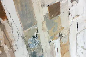 Buy Ron van der Werf - Groot uniek werk in gemengde techniek / collage , Zonder titel? Bid from 400!