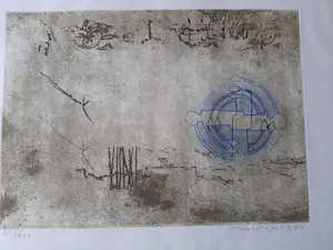 Jan Montyn - Ets/aquatint: Meditation garden uit 1980. kopen? Bied vanaf 45!