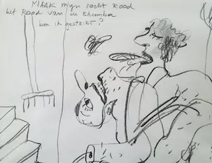 Anton Martineau - Unicum: 'Maak mijn nacht rood' (nieuw ingelijst!) kopen? Bied vanaf 170!