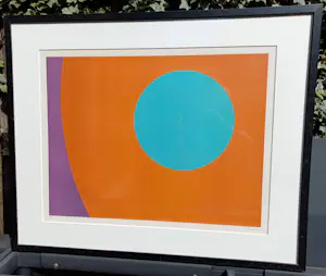 Alexander Liberman - Geometrisch abstract, litho (mooi ingelijst) kopen? Bied vanaf 350!