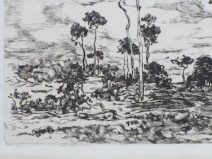 Willem de Zwart - Hakhout laden - Ets kopen? Bied vanaf 35!