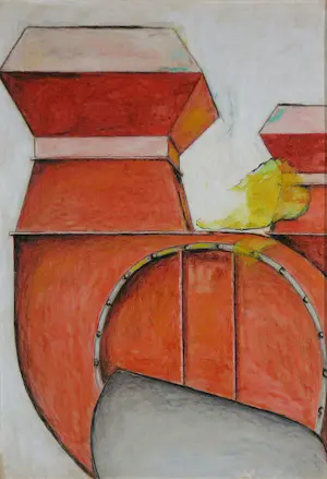 Sophie Mellema - Pastel op board, Industriële constructie (tweeluik) - Ingelijst kopen? Bied vanaf 20!