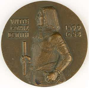 Cor van Kralingen - Bronzen penning: Witte Cornelisz. de With, 1959 verkocht voor € 45!