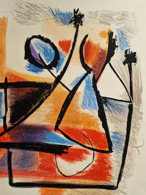 Jacques Colas-Guerin - Frankrijk 1962 - Unica Lithografie (7 ex) - composition nr2 - potloodges. kopen? Bied vanaf 37!