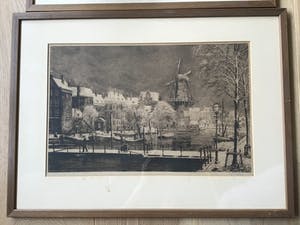 Eugene Rensburg - Eugene Rensburg, Coolsingel Rotterdam 1912, Handegtekende ets kopen? Bied vanaf 65!