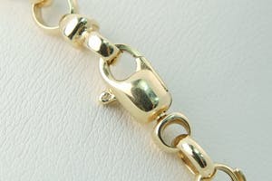 2574 - Fraai geel-gouden dames Halssierraad met ankerschakels - 14krt kopen? Bied vanaf 400!