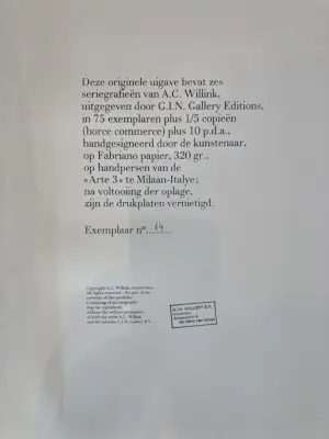 Carel Willink - Complete uitgave 6 zeefdrukken door G.I.N. Gallery, Unieke veiling kopen? Bied vanaf 450!