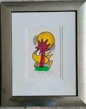 Corneille - Zeefdruk - gesigneerd - ingelijst - 1996 kopen? Bied vanaf 195!