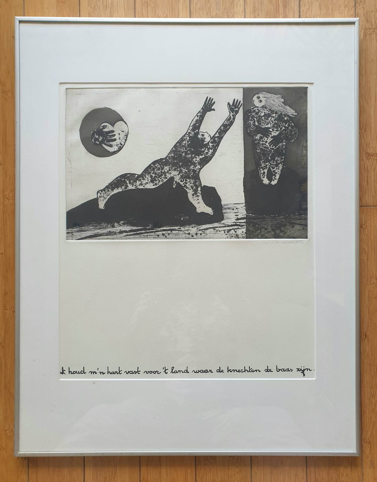 Ans Wortel - "Ik houd mijn hart vast" - Ets aquatint - 101/150 - met tekst in inkt kaufen? Bieten Sie von 65!