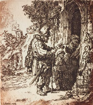 Simon Koene - De rattengifverkoper (naar Rembrandt) kopen? Bied vanaf 35!