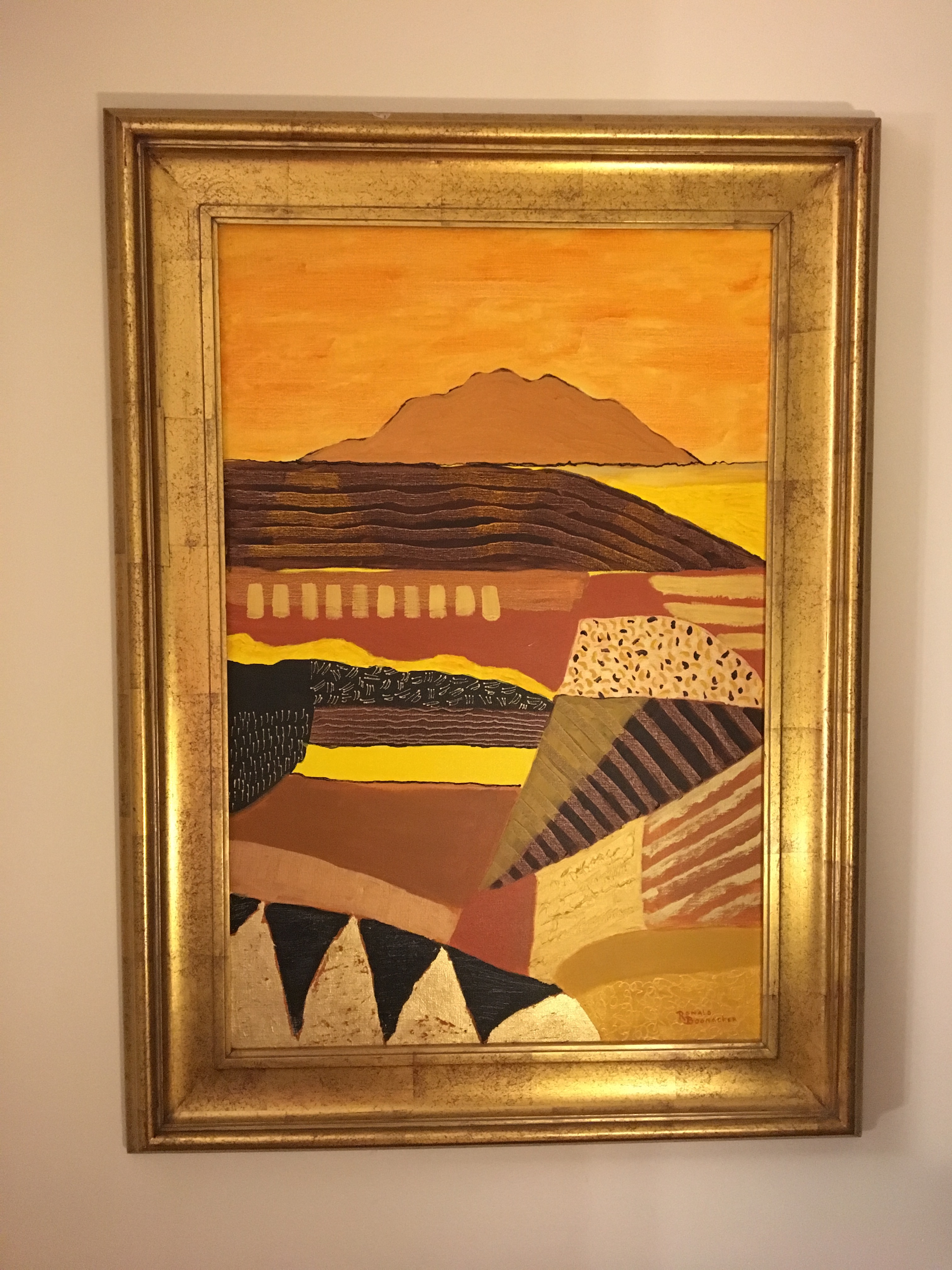 Ronald Boonacker - Acryl op doek, Italy landscape 2 - Ingelijst (Groot) kopen? Bied vanaf 300!