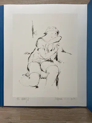 Nic Jonk - ‘Lady in Blue’ - 6 gesigneerde zeefdrukken kopen? Bied vanaf 25!