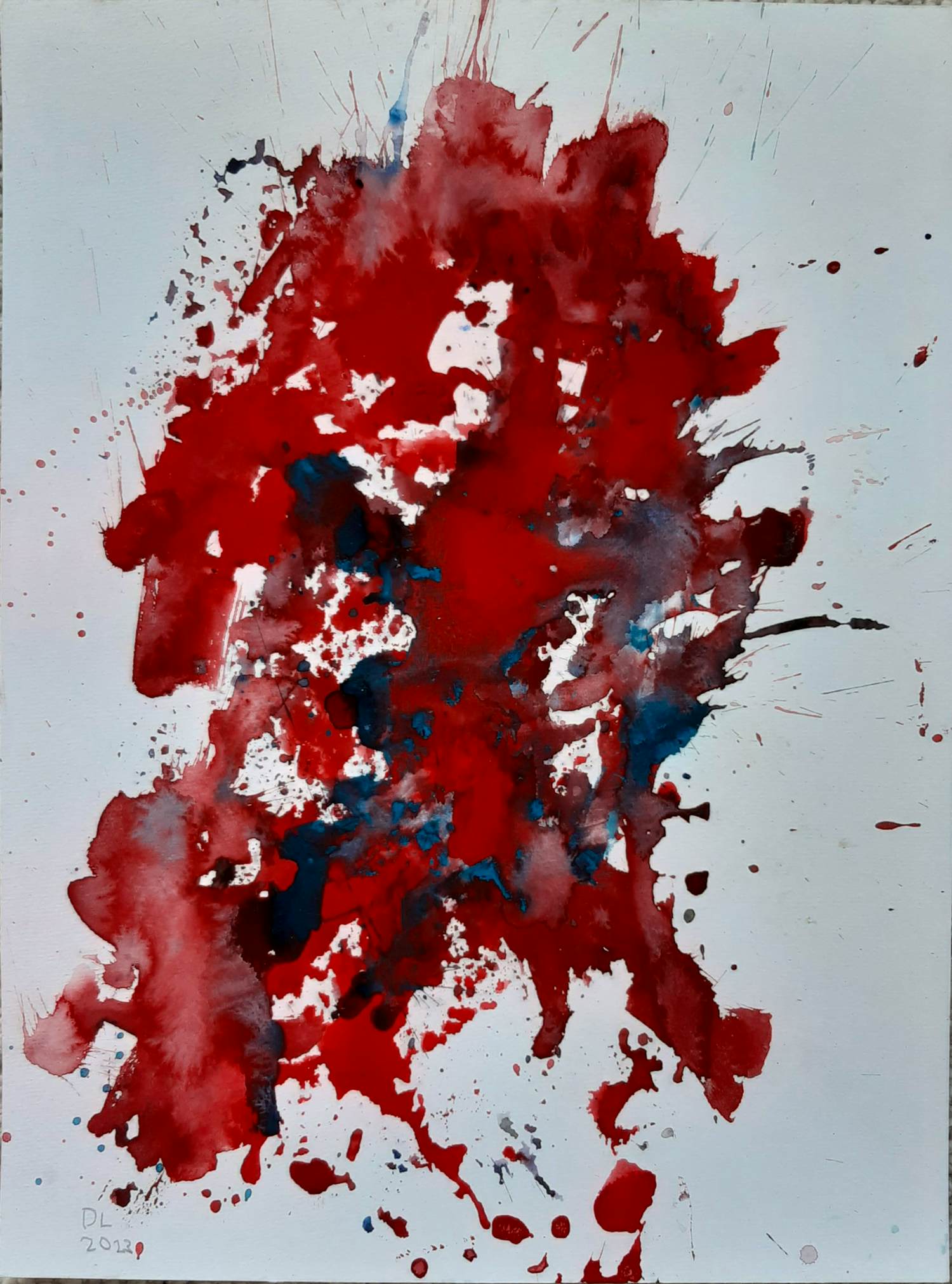 Daan Lemaire - Mooie rode gouache uit 2023. kopen? Bied vanaf 20!