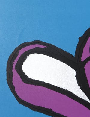 Karel Appel - Zeefdruk, Blue Kiss - Ingelijst (Groot) kopen? Bied vanaf 1!