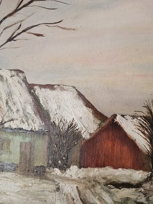 Niet of onleesbaar gesigneerd - Winters dorpszicht kopen? Bied vanaf 1!