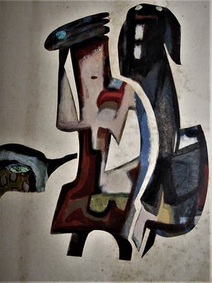 Jaap de Carpentier - Markant Abstract-Expressionistische jaren 60 Collage zg. "CarpKunst" kopen? Bied vanaf 10!