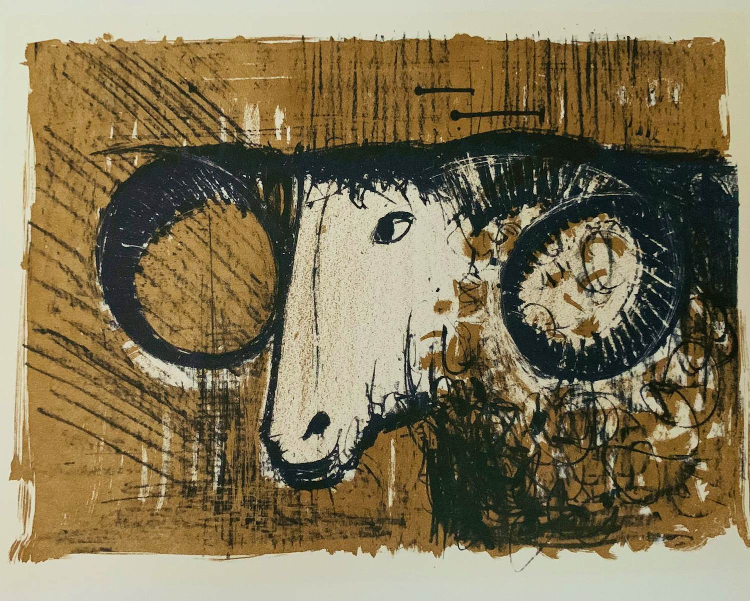 Bernard Buffet - "Le Bélier" (De Ram). Lithografie. kopen? Bied vanaf 29!