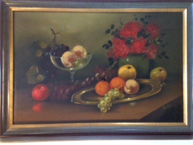 Tilly Moes - Stilleven: bloemen en fruit kopen? Bied vanaf 75!