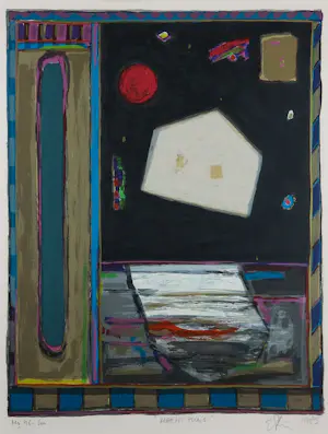 Eric Toebosch - Zeefdruk op papier, Nachthuis - Ingelijst kopen? Bied vanaf 35!