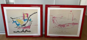 Anton Heyboer - 2 ingelijste originele Anton Heyboer schilderijen kopen? Bied vanaf 400!