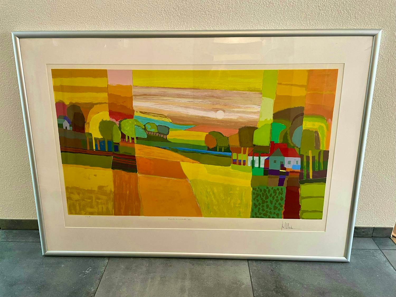 Ton Schulten - Twente in zonlicht - Nr. 121 - ingelijst kopen? Bied vanaf 600!