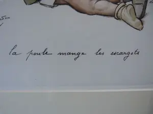 Georges Redon - la poule mange les escargots. kopen? Bied vanaf 60!