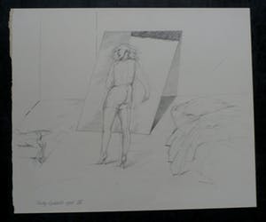 Hedy Gubbels - potloodtekening - 1976 kopen? Bied vanaf 45!